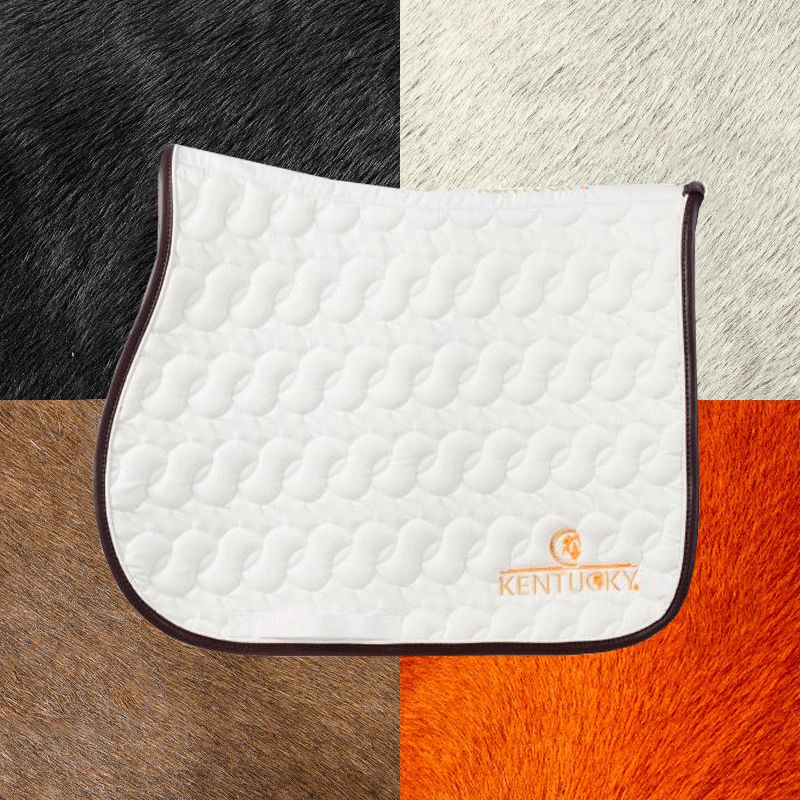 Kentucky Horsewear - Tapis de selle blanc avec logo | - Ohlala