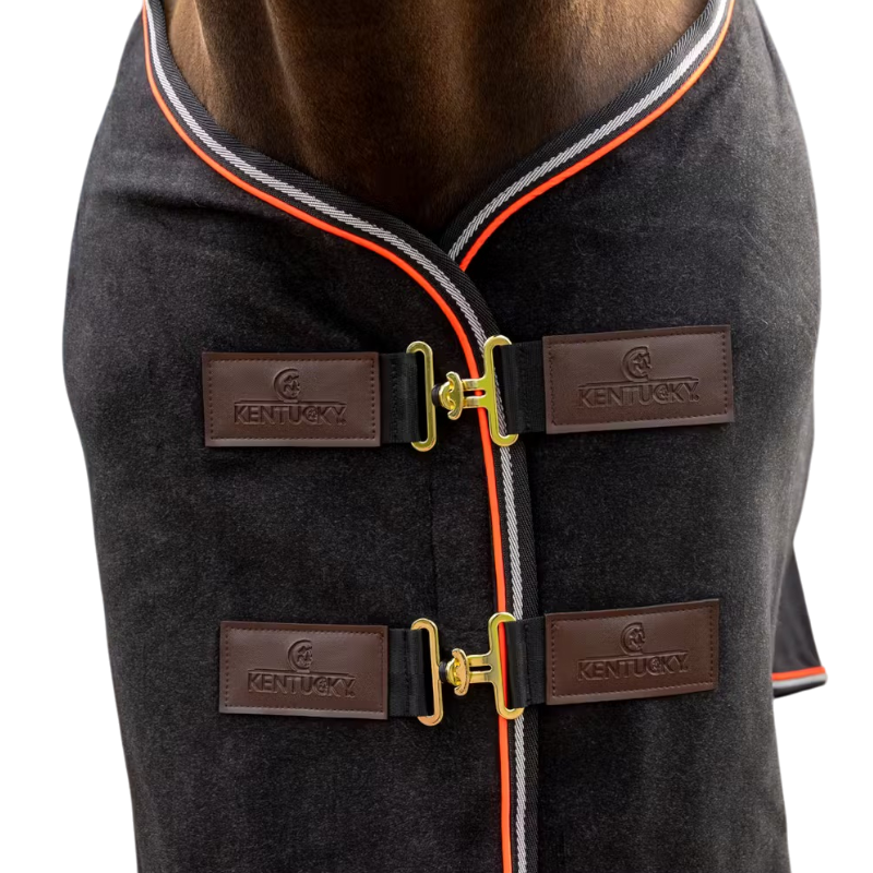 Kentucky Horsewear - Couverture polaire Heavy Melange noir | - Ohlala