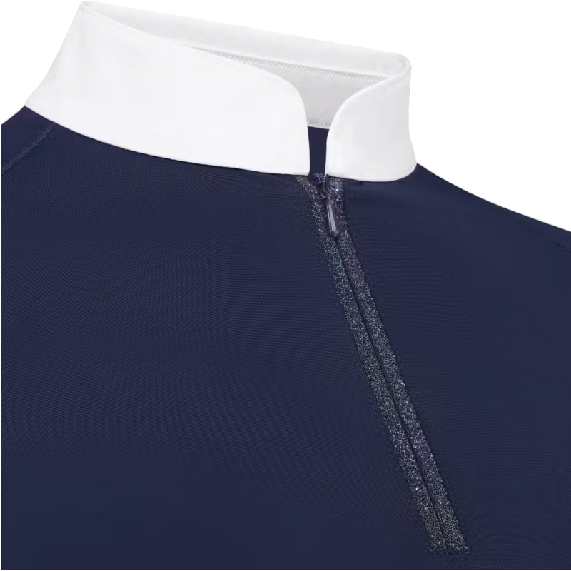 Kentucky Horsewear - Polo de concours manches longues femme Classic marine | - Ohlala