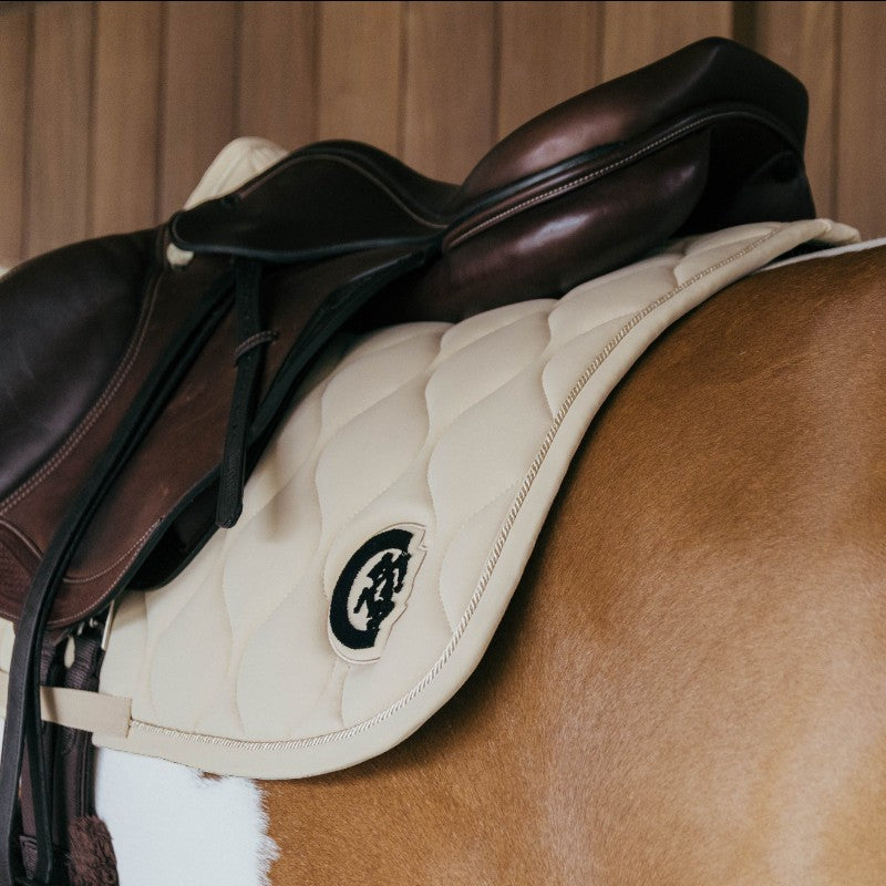 Kentucky Horsewear - Tapis de selle Wave jumping 3D logo beige | - Ohlala