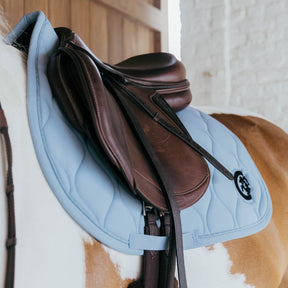 Kentucky Horsewear - Tapis de selle Wave jumping 3D logo bleu clair | - Ohlala