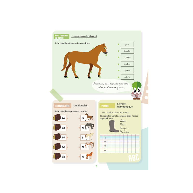 Lavauzelle - Cahier d'activités sur le thème du cheval niveau CP | - Ohlala