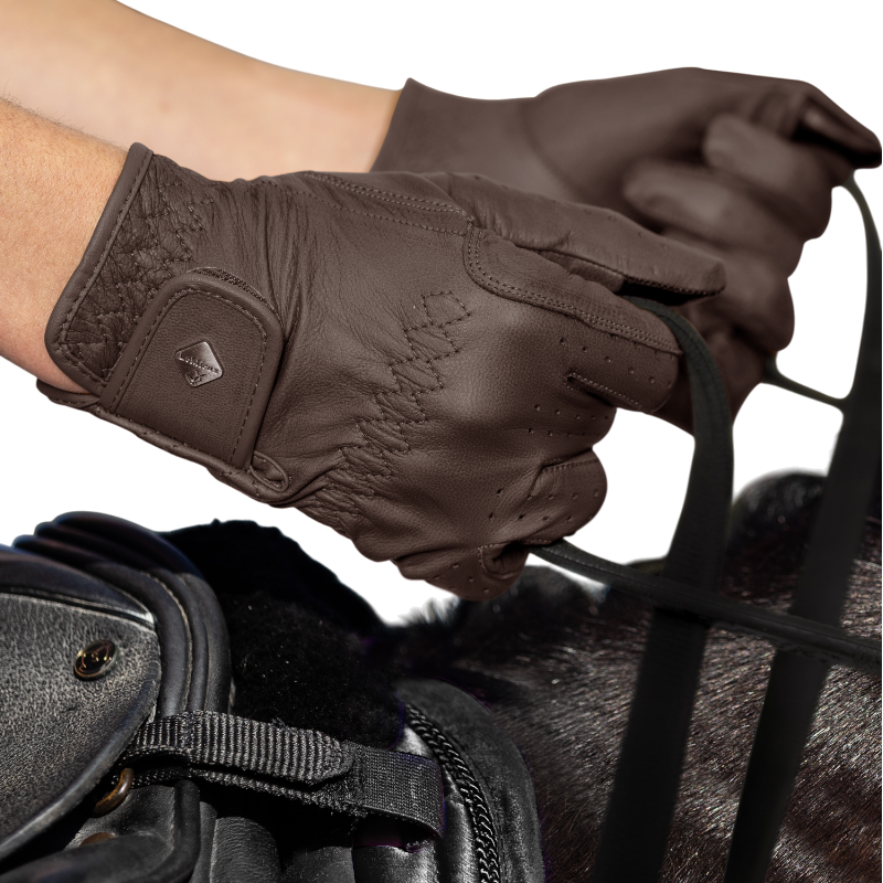 Lemieux - Gants d'équitation Classic Leather marron | - Ohlala