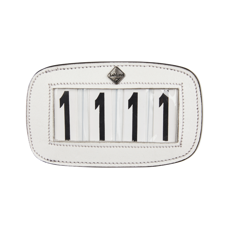 Lemieux - Porte-numéro pour selle 4 espaces blanc | - Ohlala