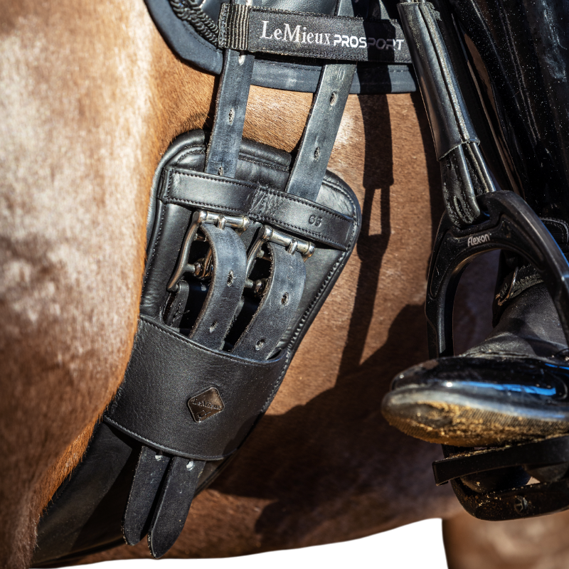 Lemieux - Sangle de dressage Gel-Tek anatomique noir | - Ohlala