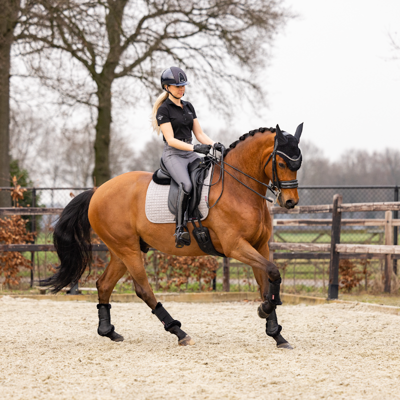 Lemieux - Tapis de dressage Square Coton gris | - Ohlala