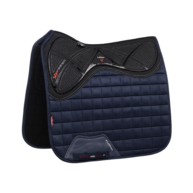Lemieux - Tapis de dressage Square X-Grip Silicone marine | - Ohlala
