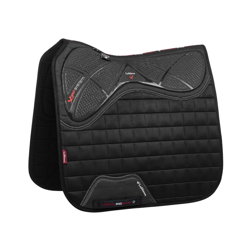 Lemieux - Tapis de dressage Square X-Grip Silicone noir | - Ohlala