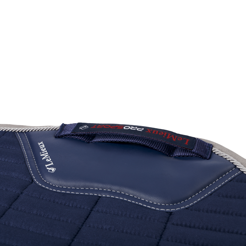 Lemieux - Tapis de selle Square EuroJump Suede marine | - Ohlala