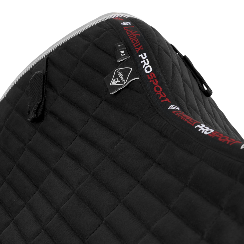Lemieux - Tapis de selle Square EuroJump Suede noir | - Ohlala