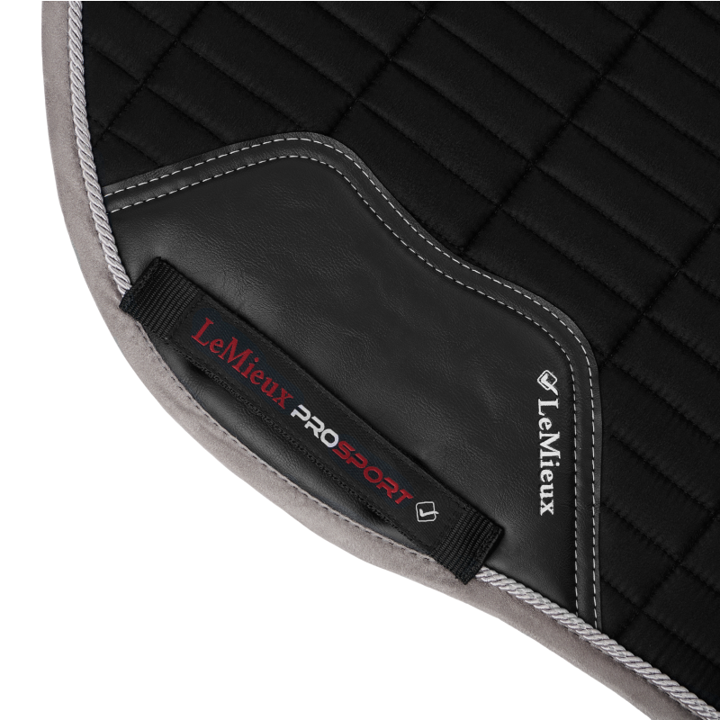 Lemieux - Tapis de selle Square EuroJump Suede noir | - Ohlala