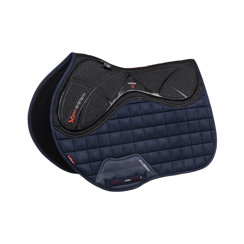 Lemieux - Tapis de selle Square X-Grip Silicone EuroJump marine | - Ohlala