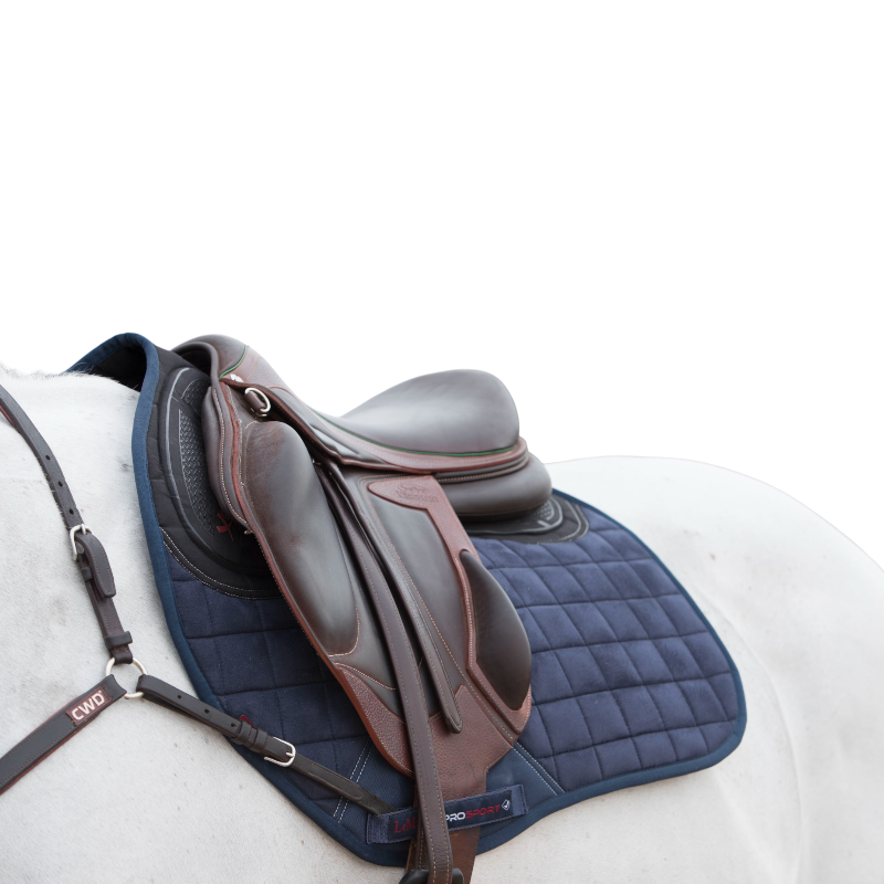 Lemieux - Tapis de selle Square X-Grip Silicone EuroJump marine | - Ohlala