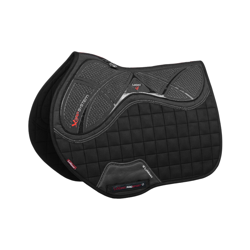 Lemieux - Tapis de selle Square X-Grip Silicone EuroJump noir | - Ohlala