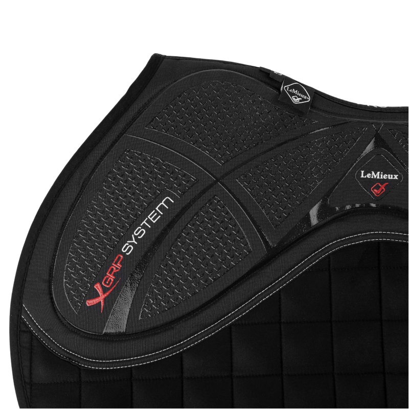 Lemieux - Tapis de selle Square X-Grip Silicone EuroJump noir | - Ohlala