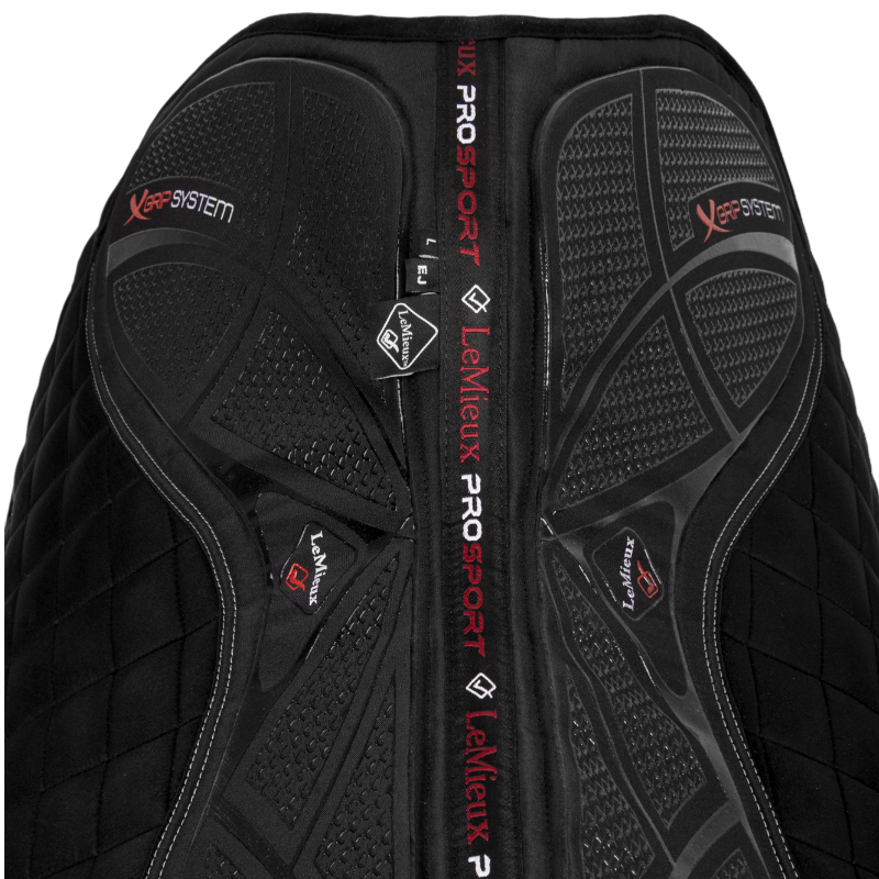 Lemieux - Tapis de selle Square X-Grip Silicone EuroJump noir | - Ohlala