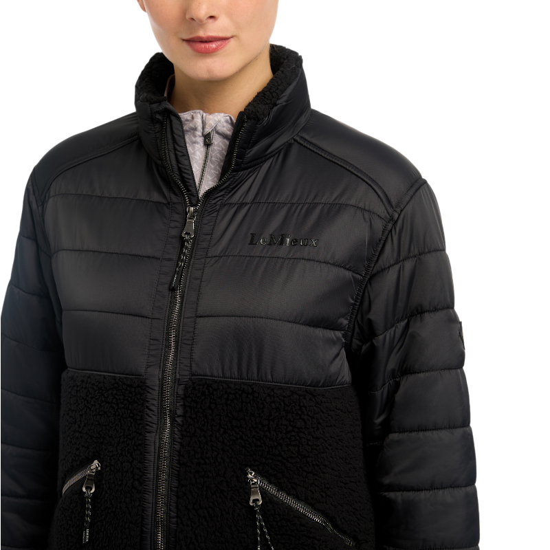 Lemieux - Polaire manches longues hybride femme Alissa noir | - Ohlala