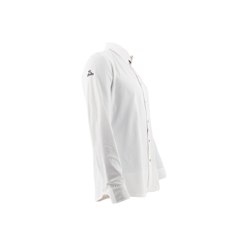 Le Sabotier - Emile men's white long-sleeved polo shirt