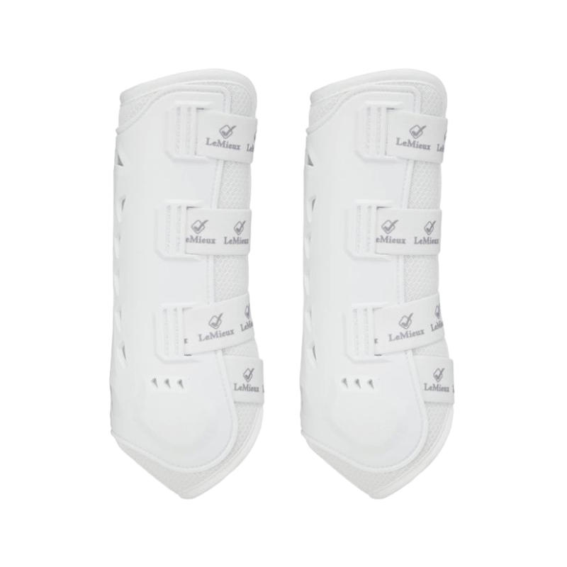 LeMieux - Guêtres fermées Ultra Mesh Snug blanc x2