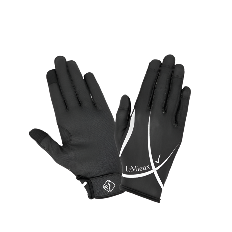 Lemieux - Gants d'équitation Soleil mesh noir | - Ohlala