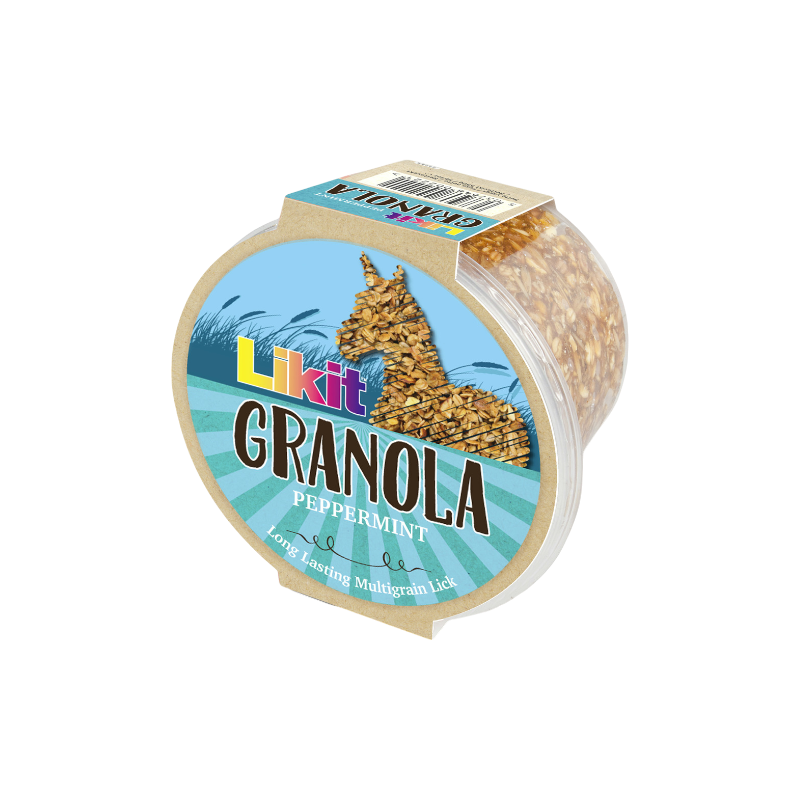 Likit - Friandise pour chevaux pierre granola menthe poivrée