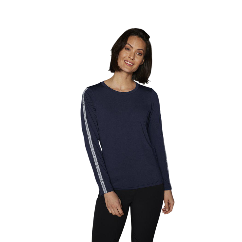 Mountain Horse - T-shirt manches longues femme Active Stripe marine | - Ohlala