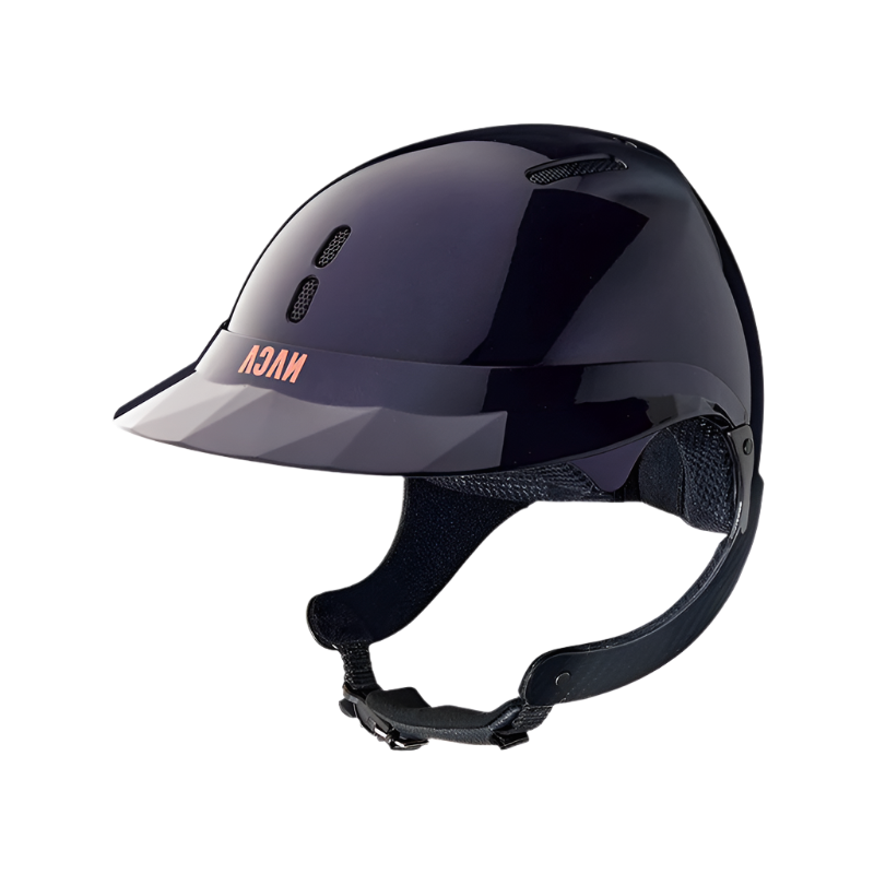 NACA - Casque d'équitation Gravity XP visière polo brillant bleu | - Ohlala