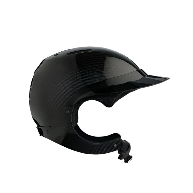 NACA - Casque d'équitation Gravity XP visière standard carbon brillant noir