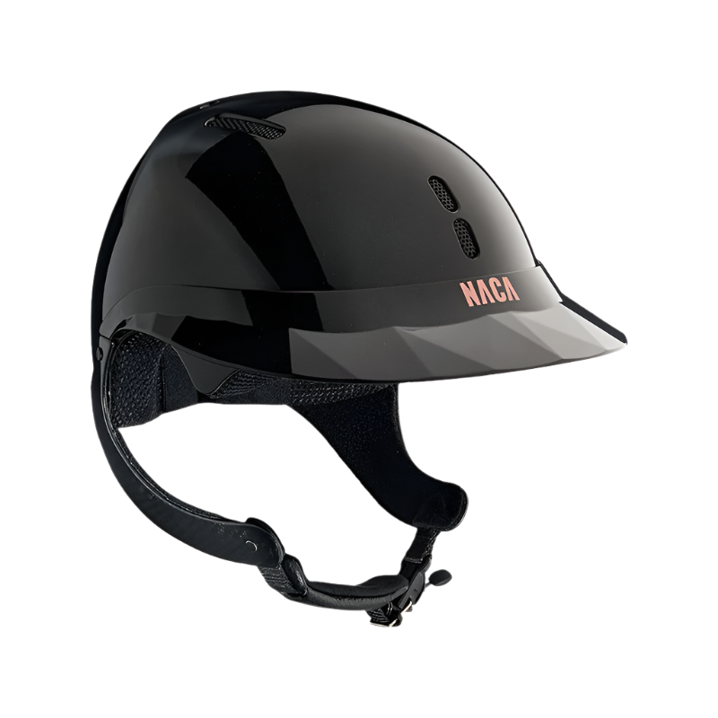 NACA - Gravity XP riding helmet with glossy onyx black polo visor