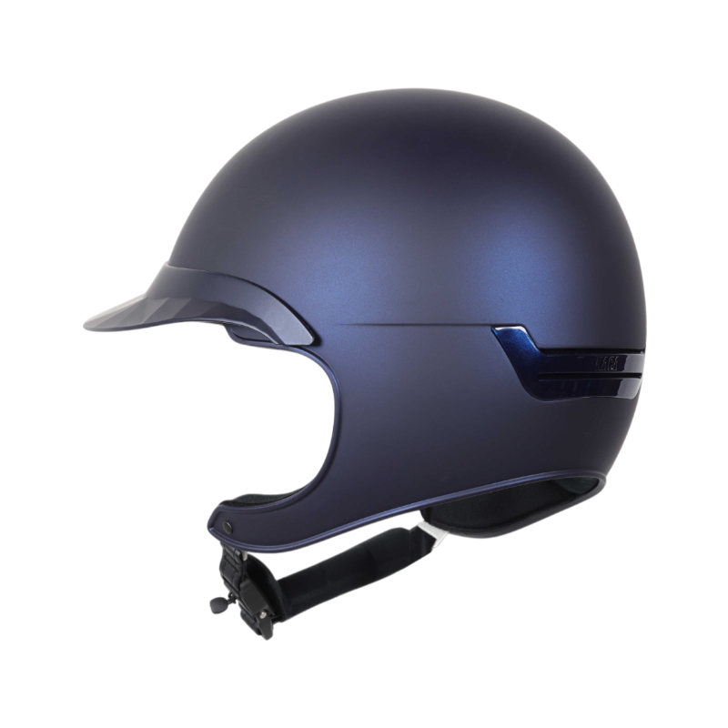 NACA - Casque d'équitation visière polo Comète XP bleu mat | - Ohlala