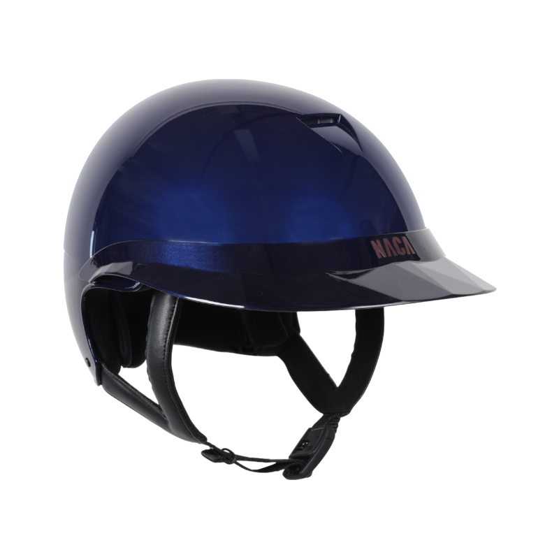 NACA - Casque d'équitation visière polo Comète S bleu brillant | - Ohlala