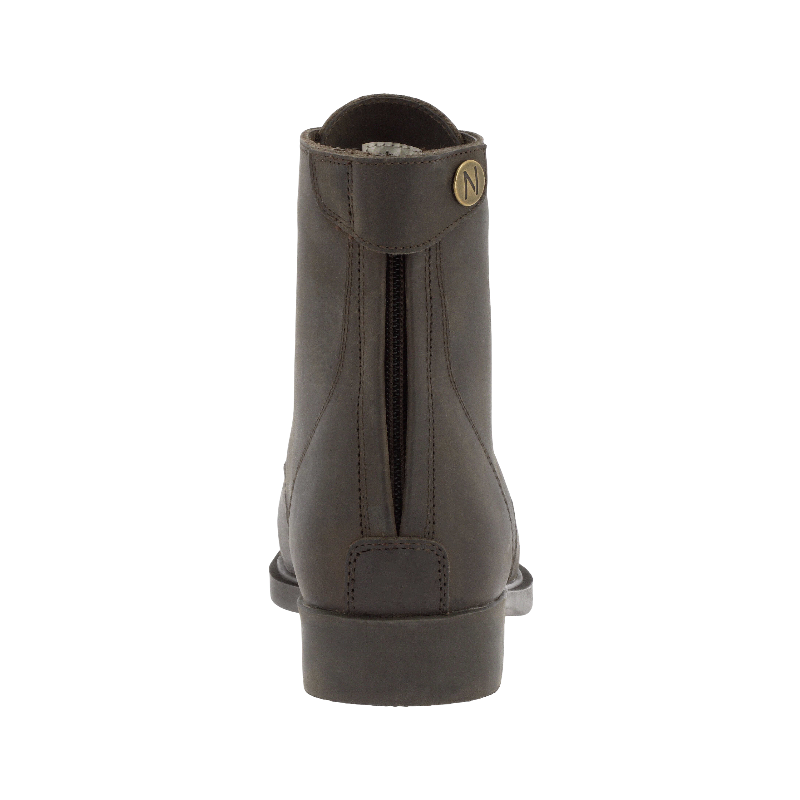 Norton - Boots Nîmes lacets + zip brun | - Ohlala