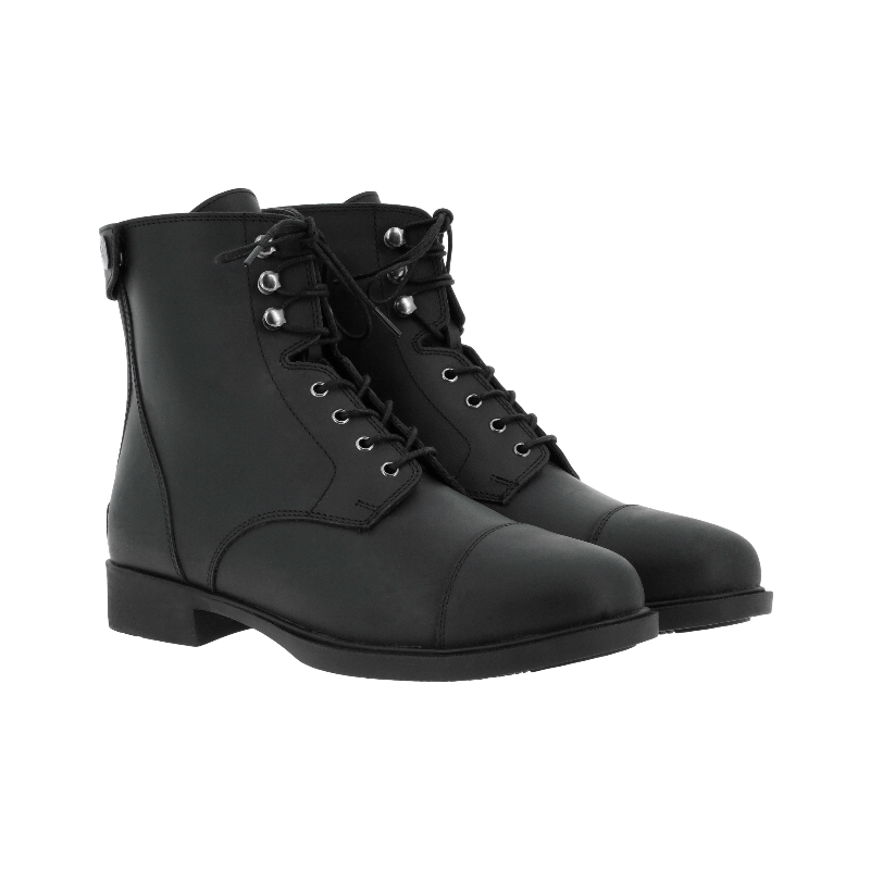 Norton - Boots Nîmes lacets + zip noir | - Ohlala
