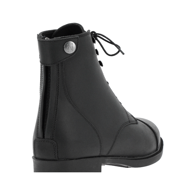 Norton - Boots Nîmes lacets + zip noir | - Ohlala