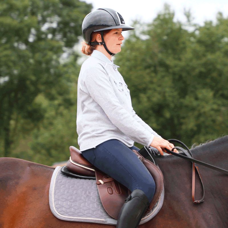 Kentucky Horsewear - Tapis de selle Basic Velvet jumping gris | - Ohlala