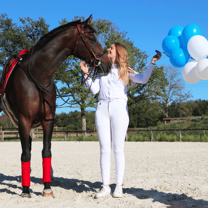 Jump'In - Pantalon d'équitation enfant unisexe Sacha blanc | - Ohlala