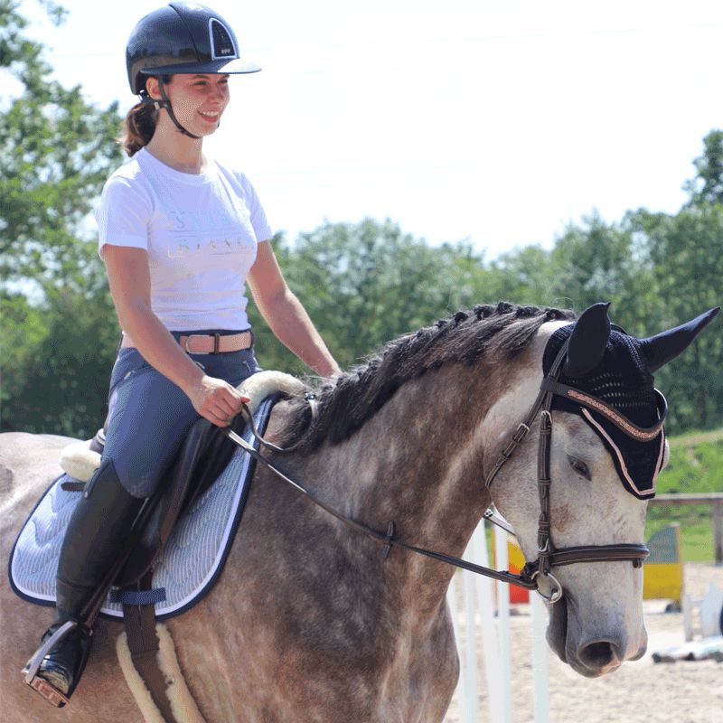 Sabbia Bianca - Pantalon d'équitation femme Venus gris/ bleu | - Ohlala