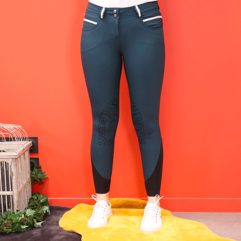 Pénélope Store - Pantalon d’équitation femme Fun Pushup bleu canard | - Ohlala