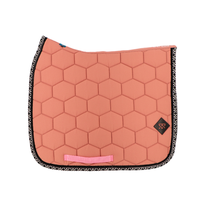 Oxxer - Tapis de dressage Monogramme vieux rose