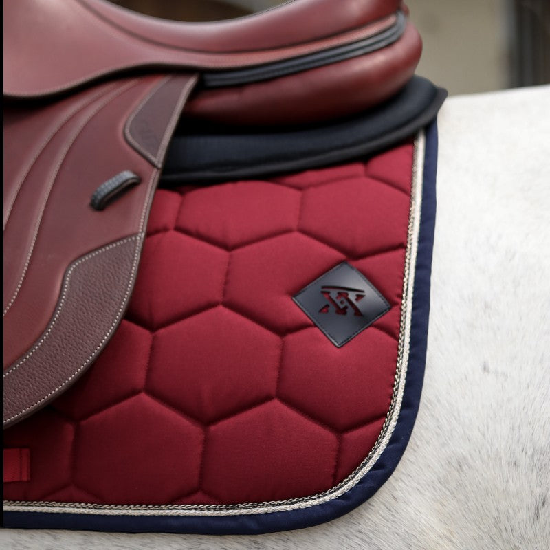 Oxxer - Tapis de selle Intemporel bordeaux | - Ohlala