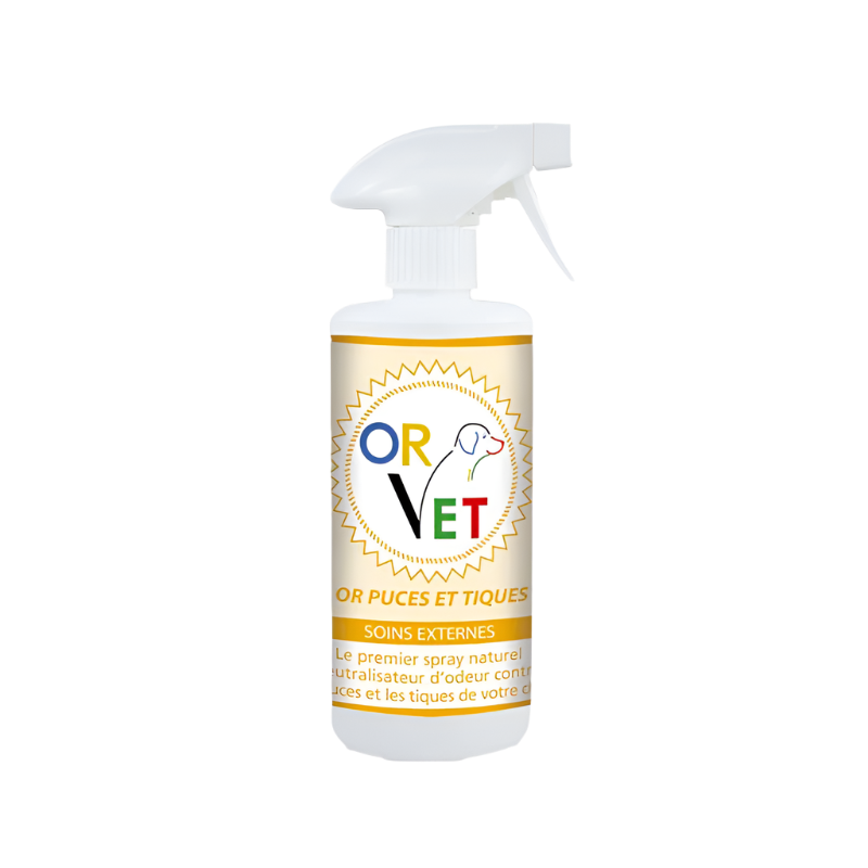 OR VET - Spray naturel contre les puces et les tiques pour chiens