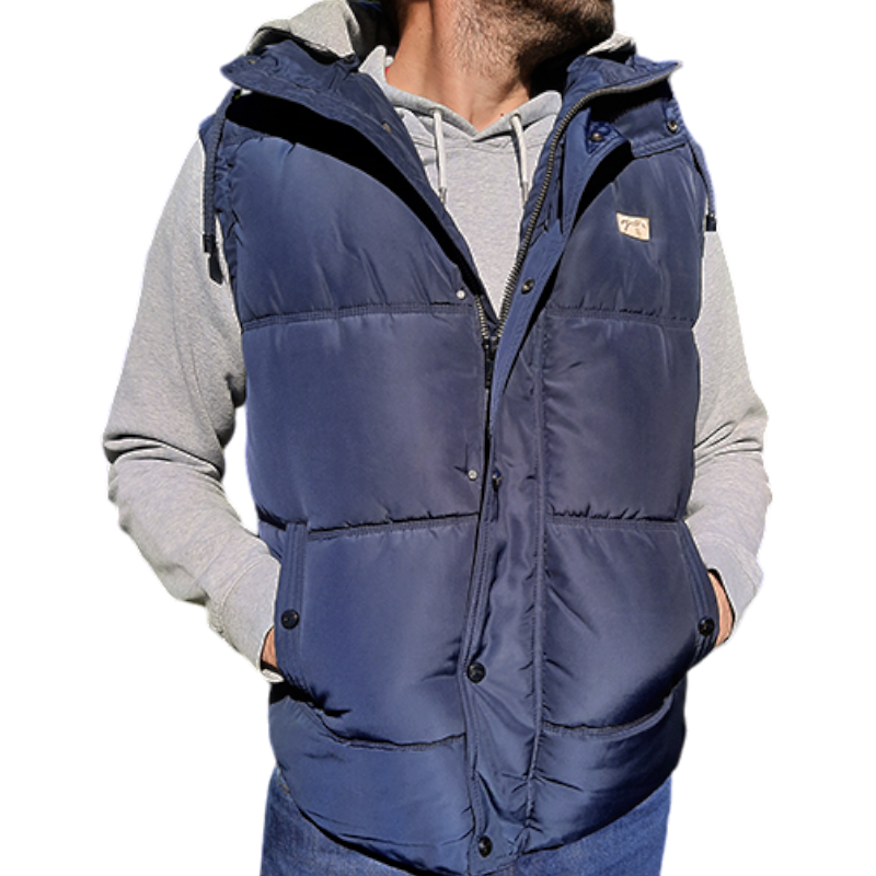 Pénélope - Sleeveless jacket Valentin Marine Man