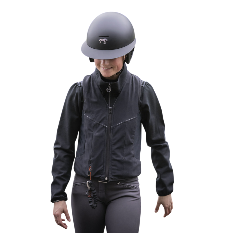 Pénélope - Casque d'équitation visière polo noir mat Pénélope X Freejump | - Ohlala