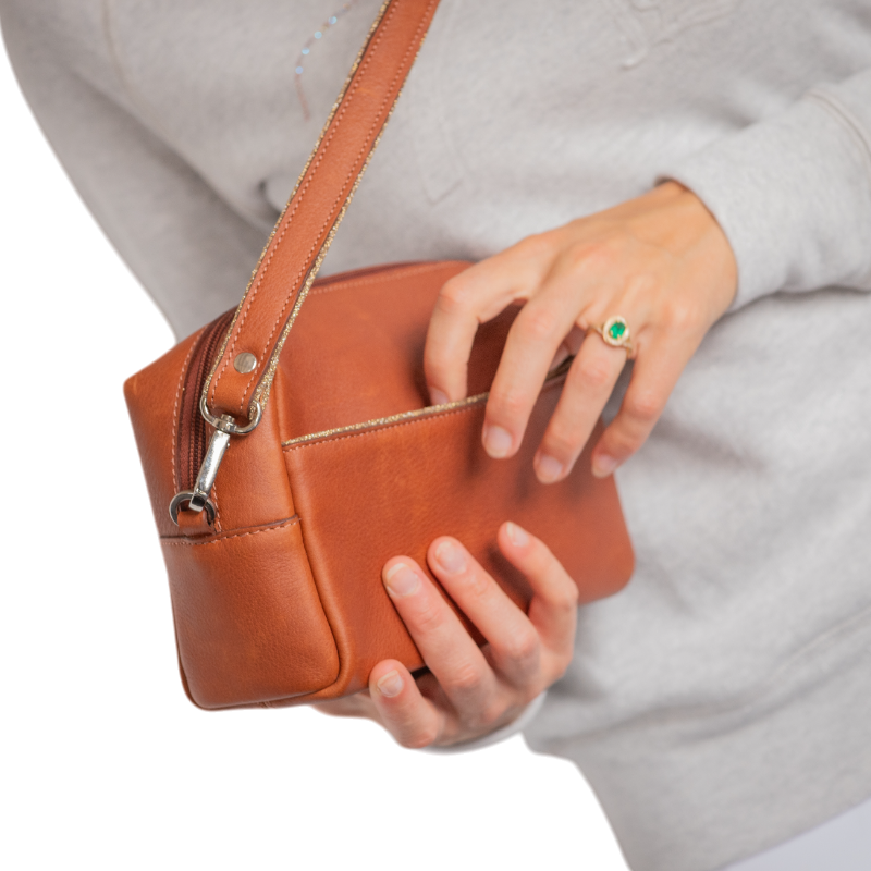 Pénélope - Sac Laly Gold cognac | - Ohlala