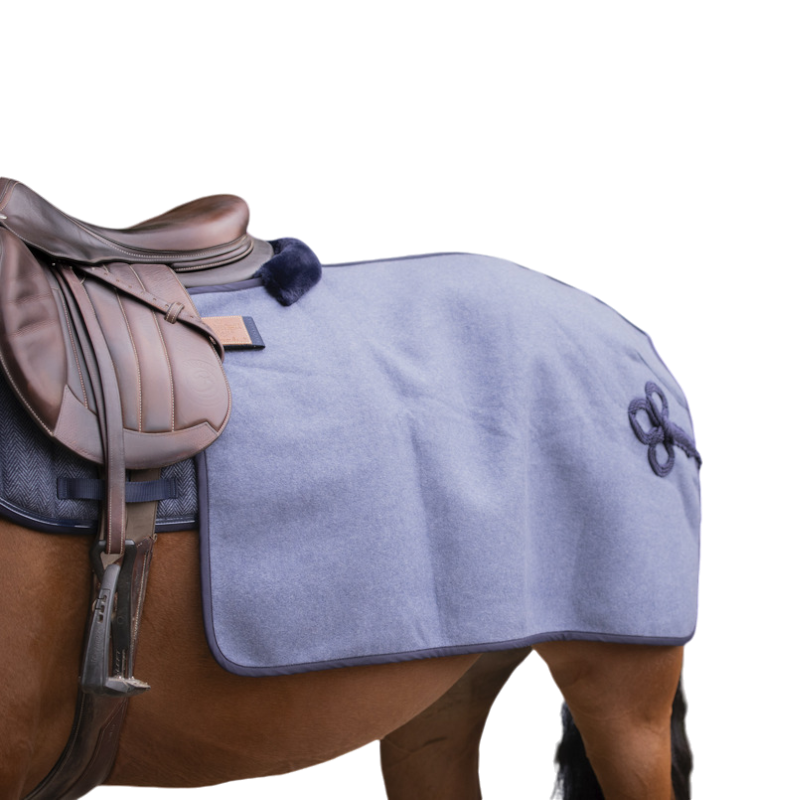 Paddock Sports - Couvre-reins Quarter Wooltouch bleu chiné