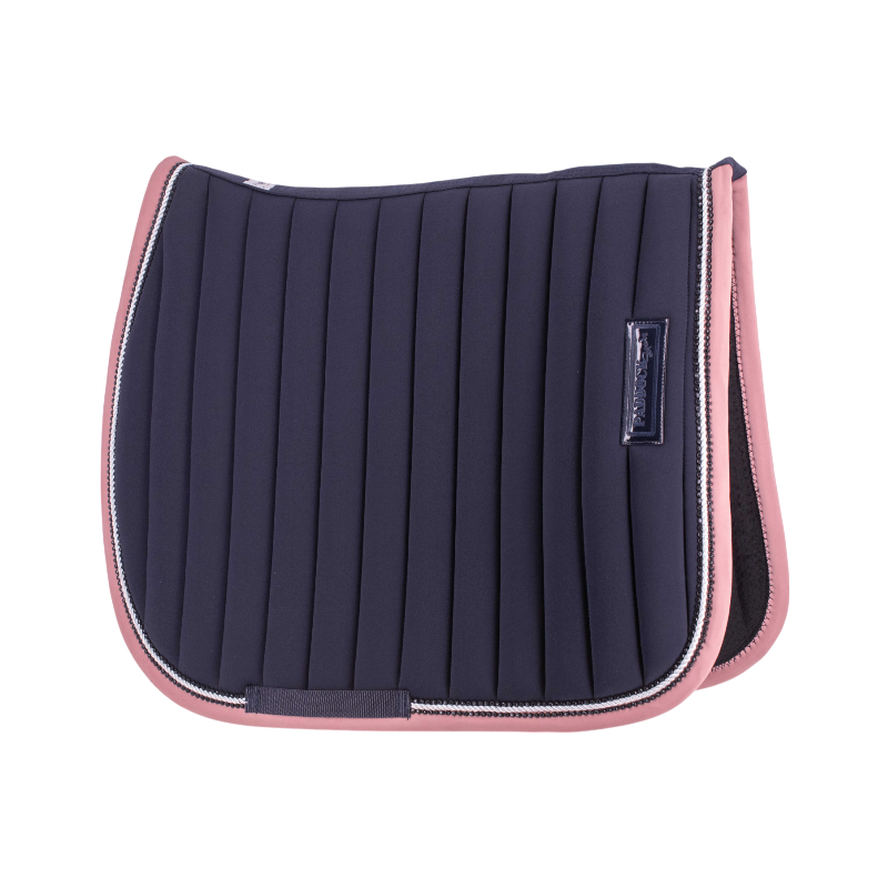 Paddock Sports - Tapis de selle Verticali marine/rose | - Ohlala