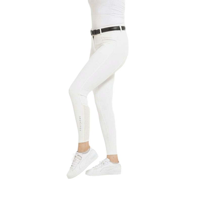 Equithème - Pantalon d'équitation full grip femme Claudine blanc | - Ohlala