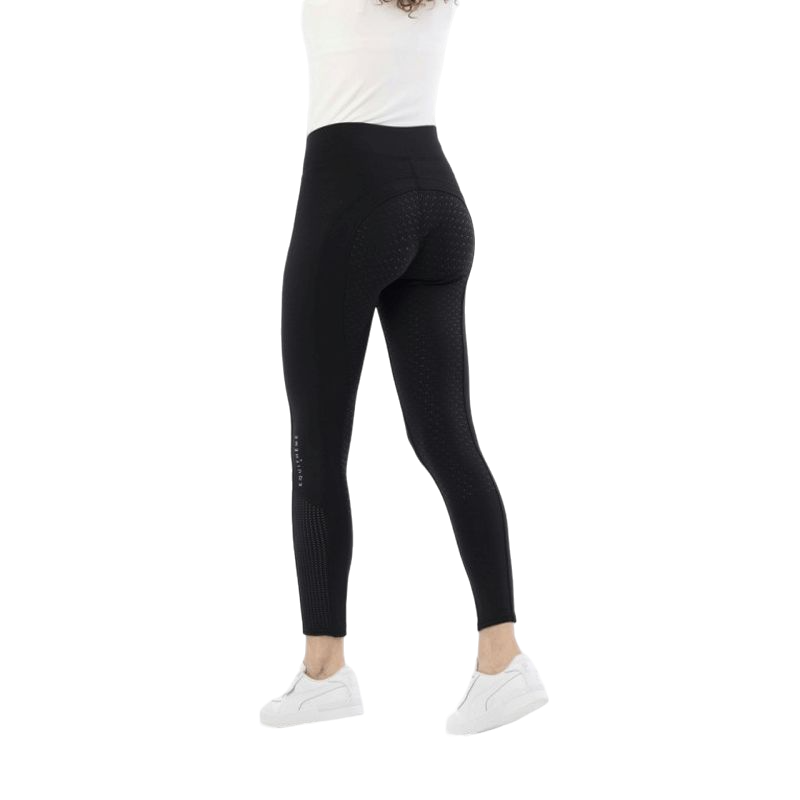 Equithème - Legging d'équitation full grip femme Brigitte noir | - Ohlala