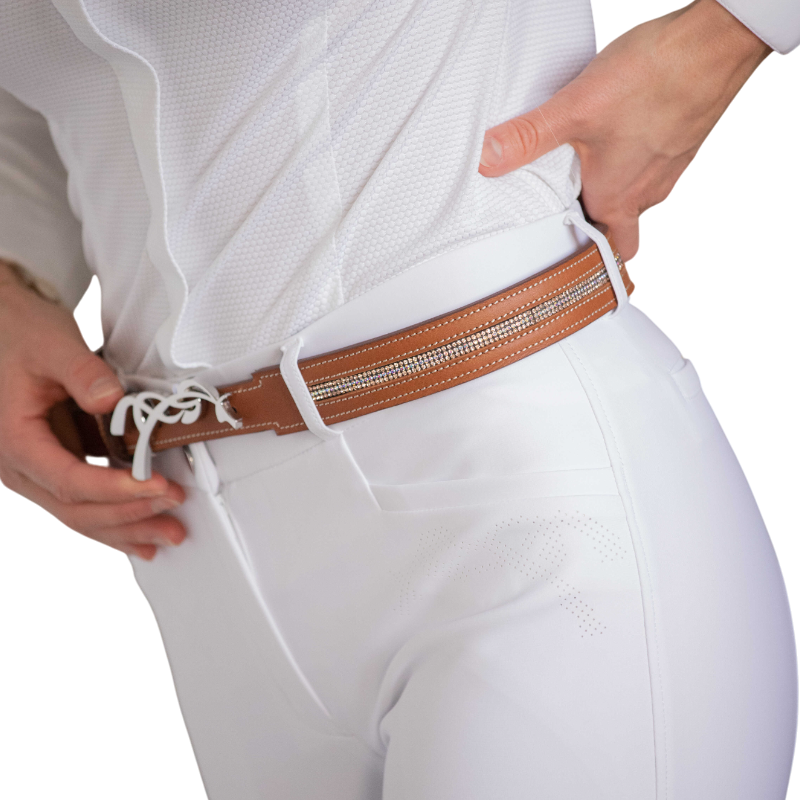 Pénélope - Ceinture signature Strass cognac | - Ohlala