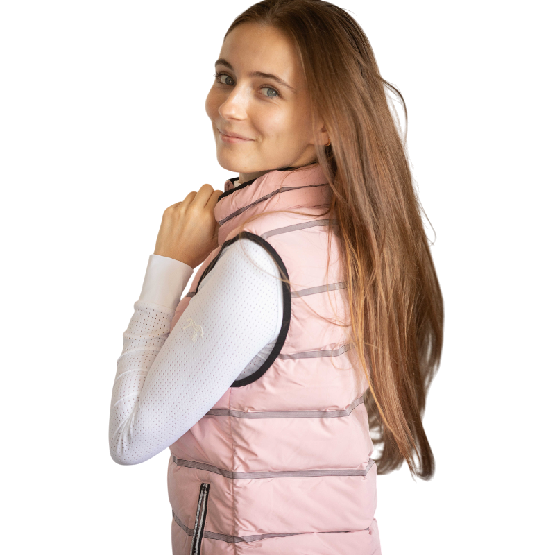 Pénélope - Doudoune sans manches femme Anouck rose poudré | - Ohlala